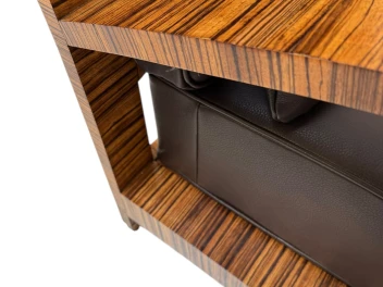 Two Art Deco Lounge Chairs with Leather Cushions France, 1930s